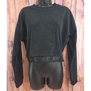 Nike Dri-Fit Womens Black Fleece Sweatshirt Size Small